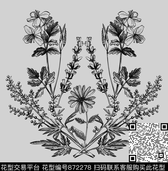 乱花小碎花大花传统印花华亿平台下载（图片编号: 872278） - 瓦栏（Walan）