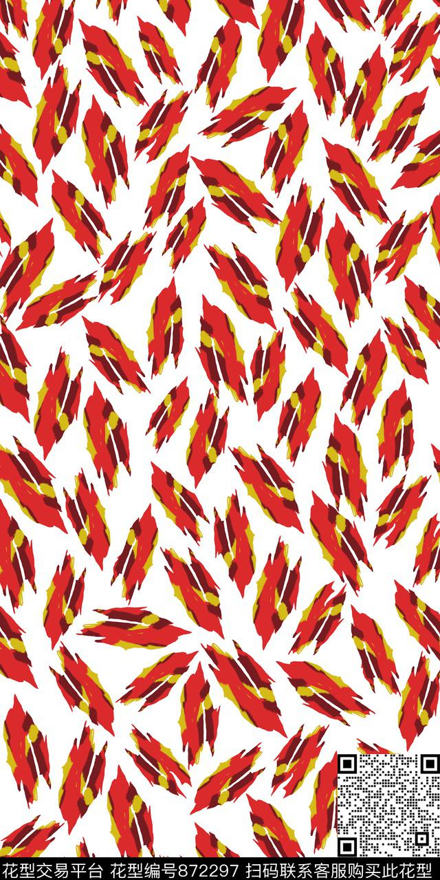 洋阳---抽象重新花纹丝绸真丝传统印花华亿平台下载（图片编号: 872297） - 瓦栏（Walan）