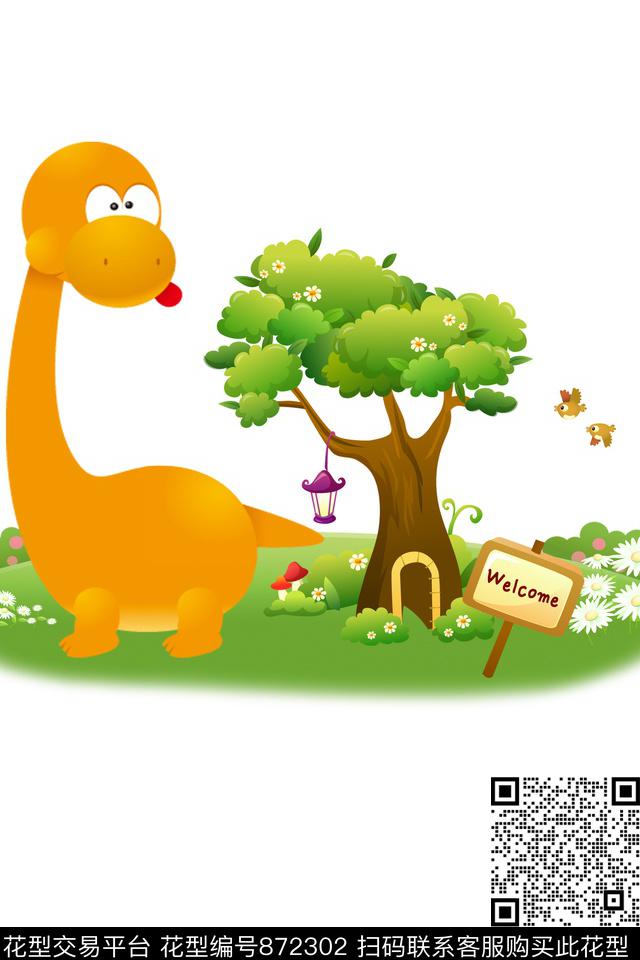 定位卡通植物数码印花华亿平台下载（图片编号: 872302） - 瓦栏（Walan）