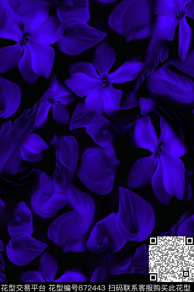 猩红女装花卉数码印花华亿平台下载（图片编号: 872443） - 瓦栏（Walan）