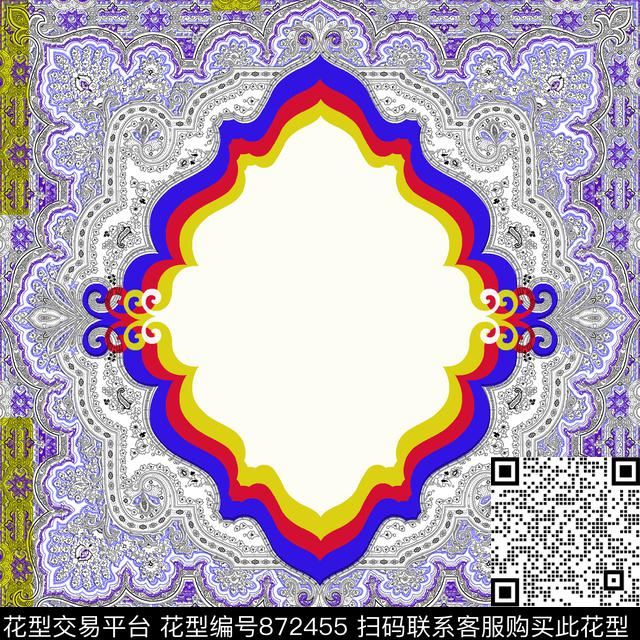 小碎花桃花花鸟传统印花华亿平台下载（图片编号: 872455） - 瓦栏（Walan）