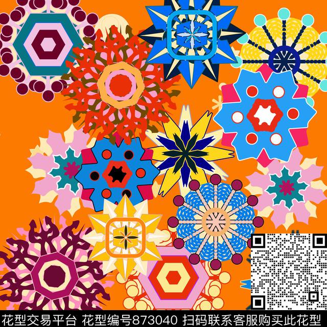 民族风青舞-丝巾17-秋冬传统印花华亿平台下载（图片编号: 873040） - 瓦栏（Walan）