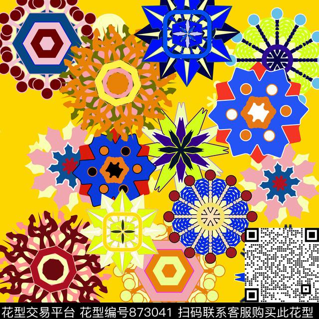 民族风青舞-丝巾17-秋冬传统印花华亿平台下载（图片编号: 873041） - 瓦栏（Walan）