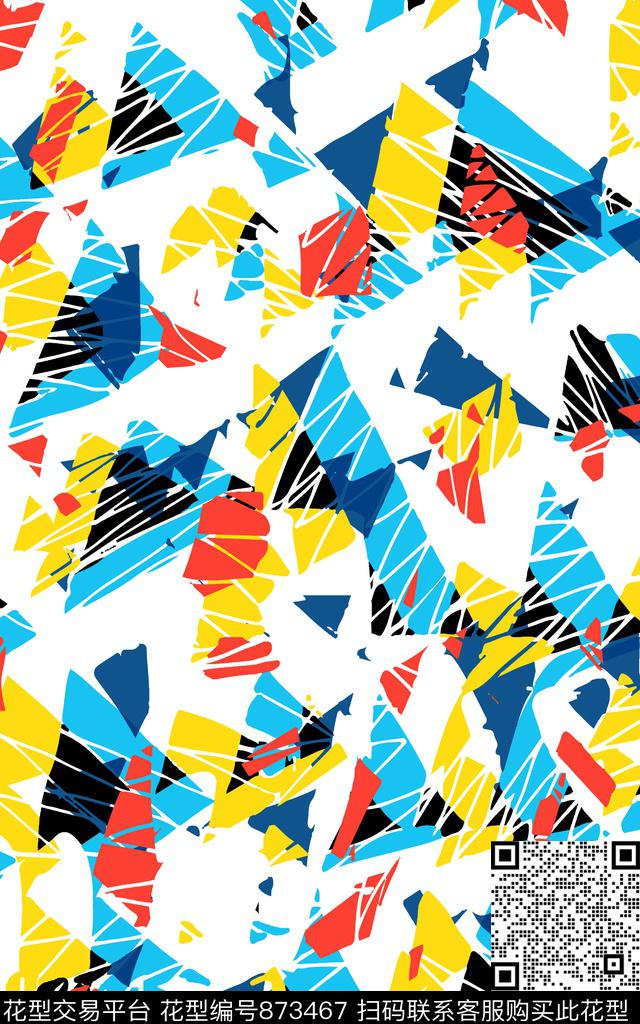 手绘抽象笔刷传统印花华亿平台下载（图片编号: 873467） - 瓦栏（Walan）