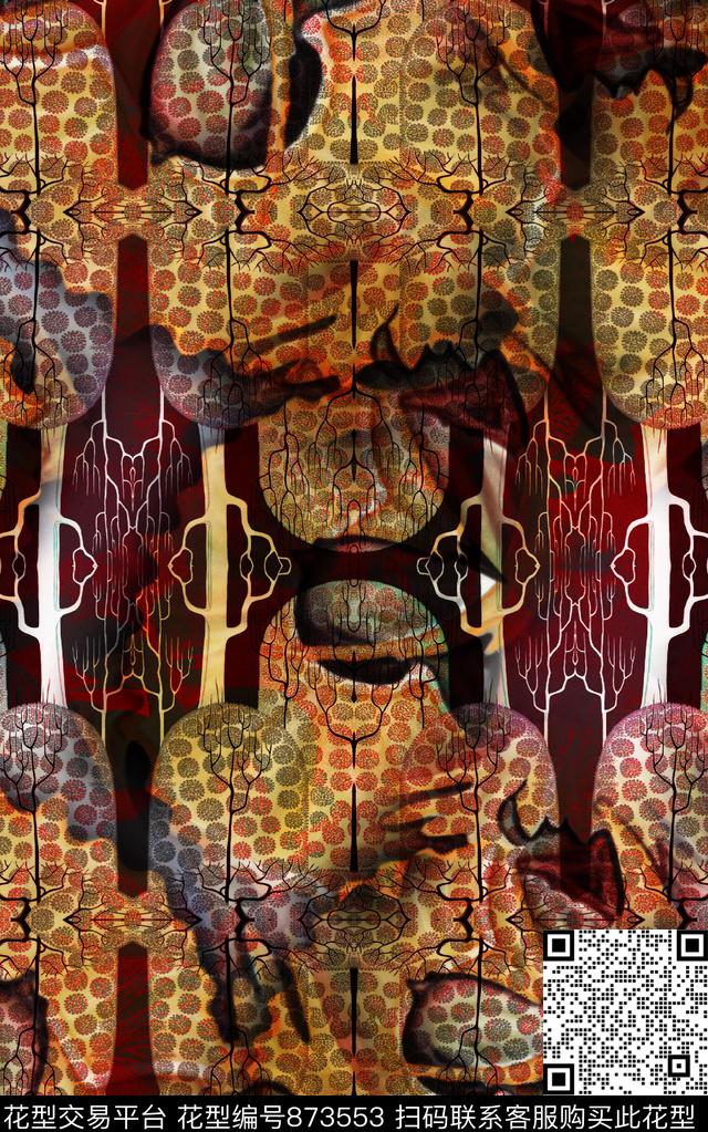 中国风波西米亚民族风数码印花华亿平台下载（图片编号: 873553） - 瓦栏（Walan）