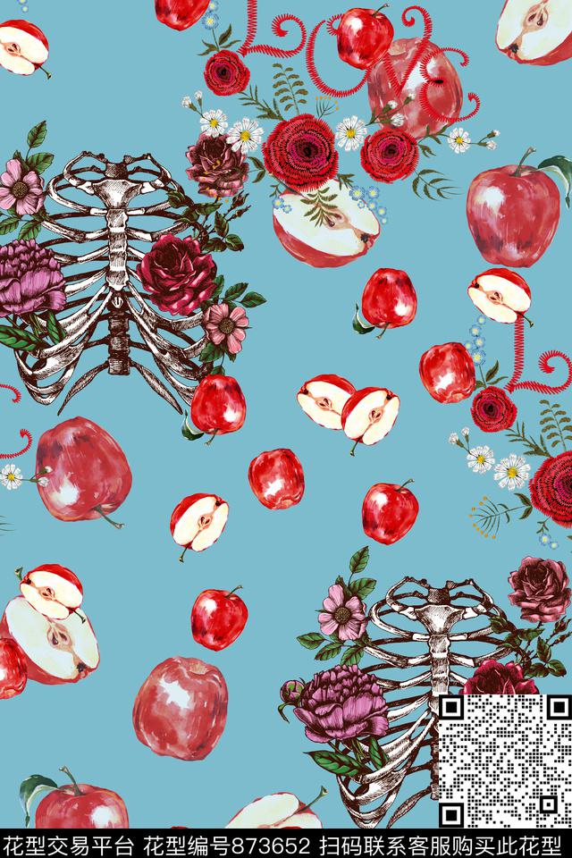 小碎花桃花花鸟数码印花华亿平台下载（图片编号: 873652） - 瓦栏（Walan）