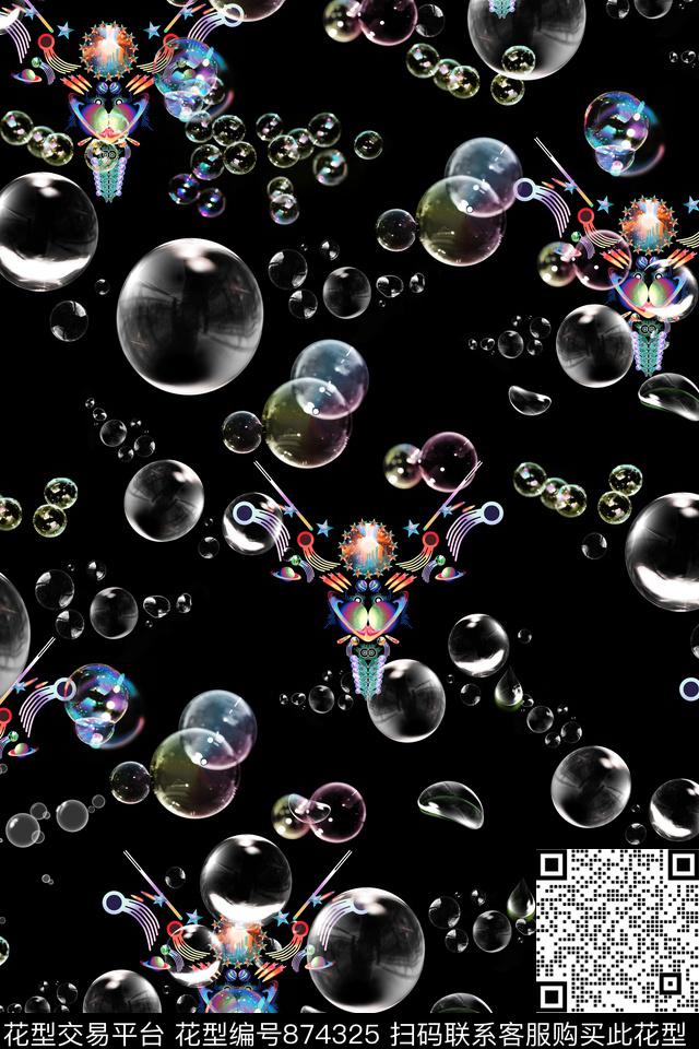 小碎花花鸟花卉数码印花华亿平台下载（图片编号: 874325） - 瓦栏（Walan）