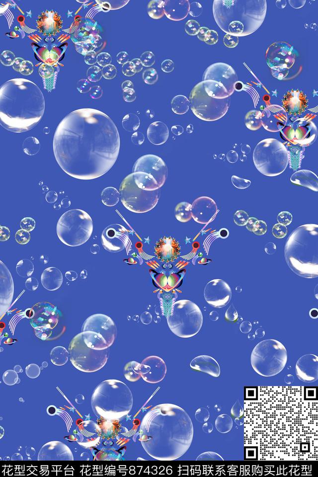 小碎花花鸟花卉数码印花华亿平台下载（图片编号: 874326） - 瓦栏（Walan）