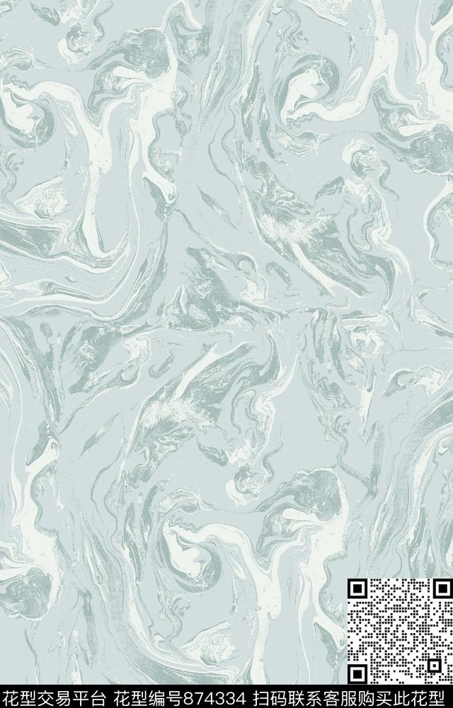 底纹抽象水纹数码印花华亿平台下载（图片编号: 874334） - 瓦栏（Walan）