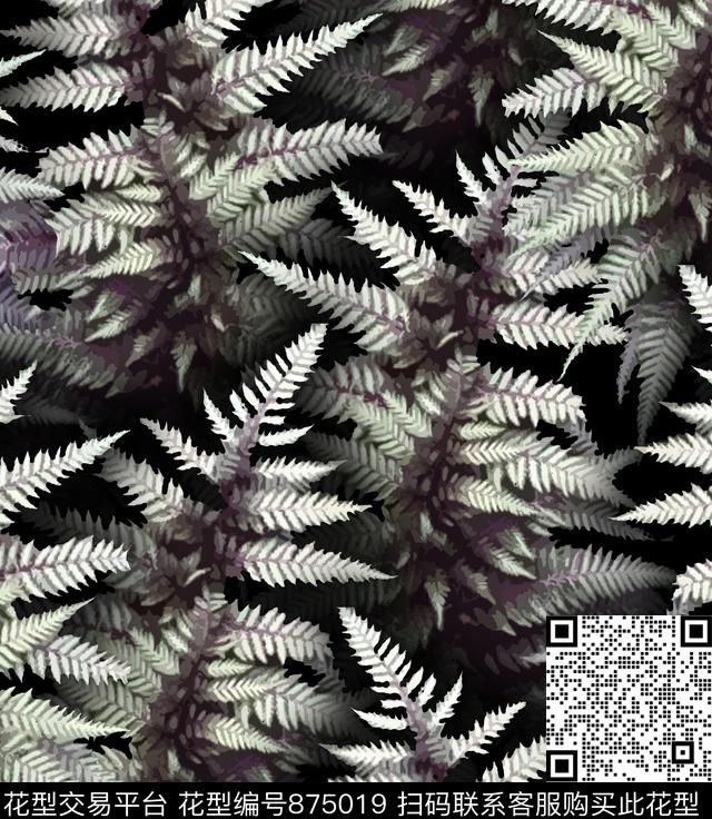 树叶叶子森林数码印花华亿平台下载（图片编号: 875019） - 瓦栏（Walan）