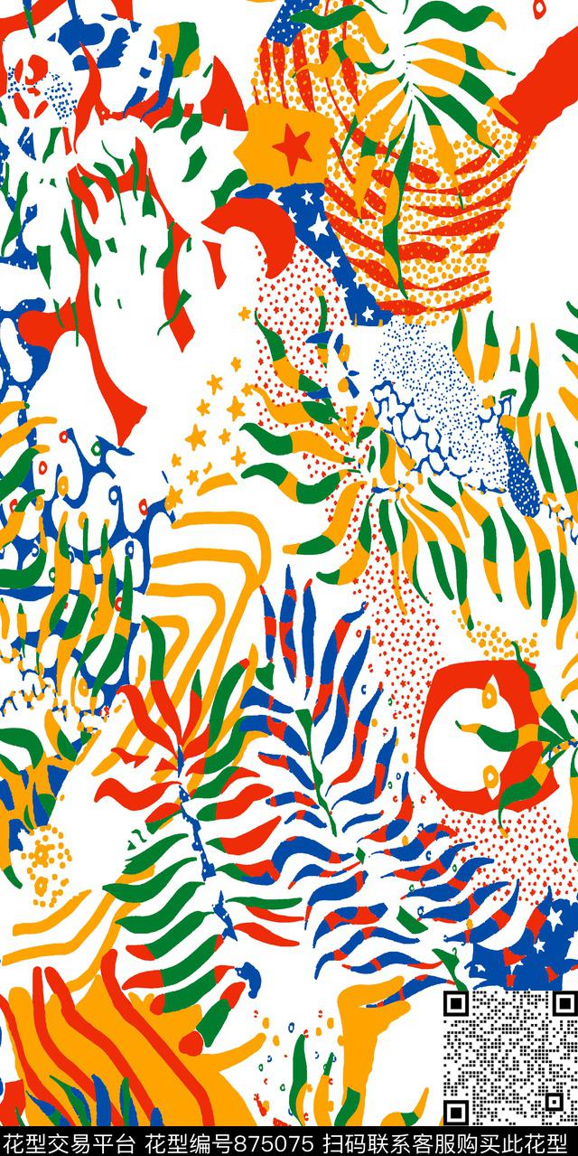 几何线条不规则传统印花华亿平台下载（图片编号: 875075） - 瓦栏（Walan）