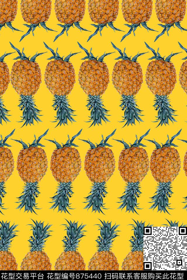 热情水果趣味数码印花华亿平台下载（图片编号: 875440） - 瓦栏（Walan）