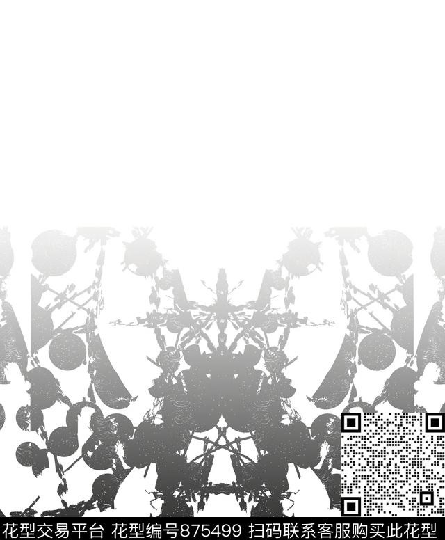 几何色块抽像数码印花华亿平台下载（图片编号: 875499） - 瓦栏（Walan）