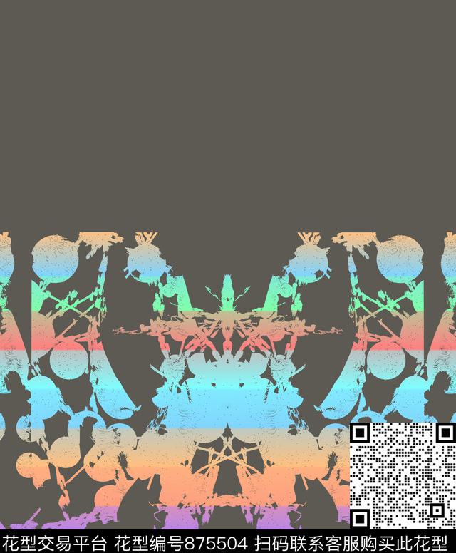 几何色块抽像数码印花华亿平台下载（图片编号: 875504） - 瓦栏（Walan）