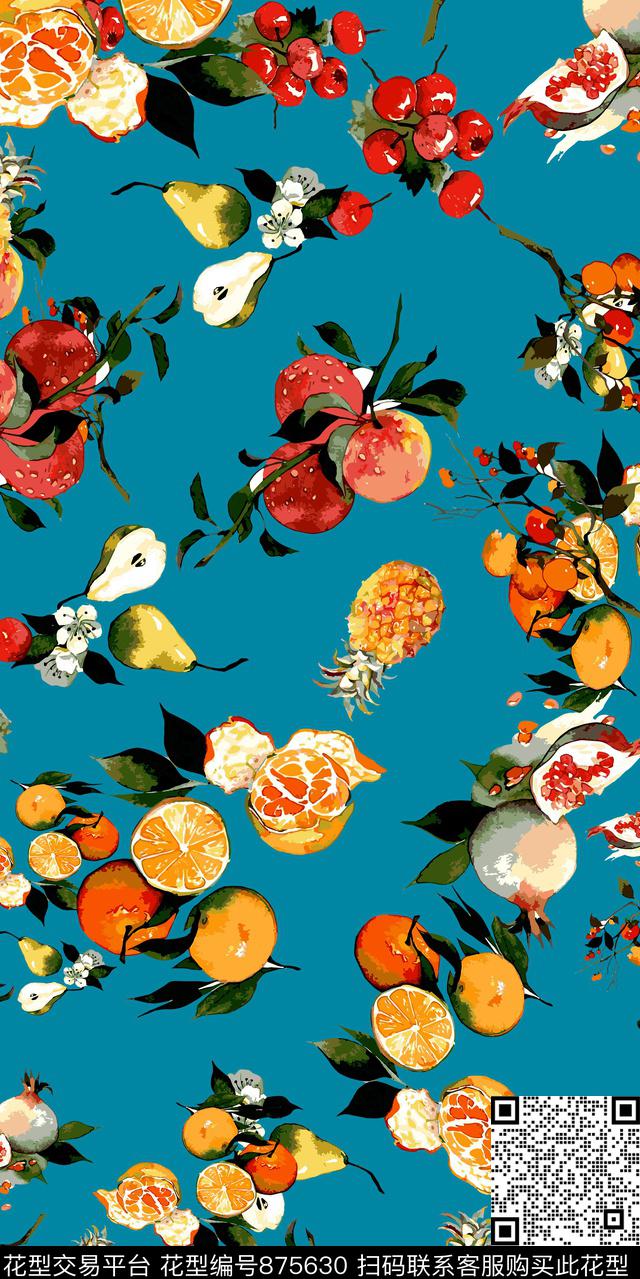 蔬菜水果植物数码印花华亿平台下载（图片编号: 875630） - 瓦栏（Walan）