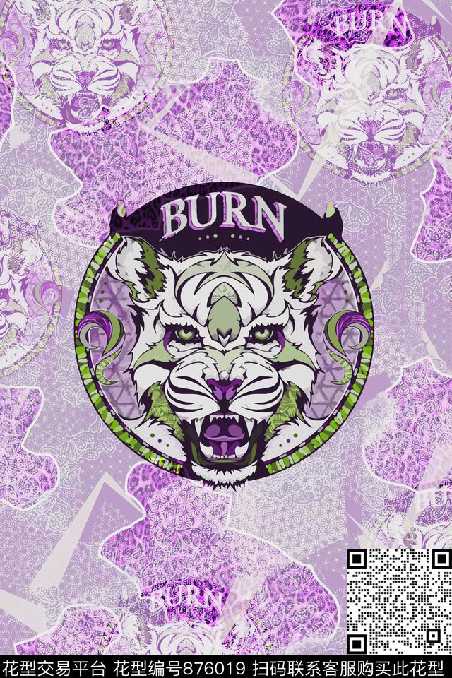 T恤动物纹创意华亿平台设计数码印花华亿平台下载（图片编号: 876019） - 瓦栏（Walan）