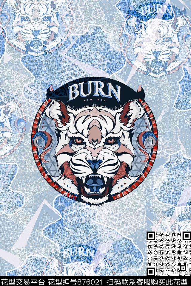 T恤动物纹创意华亿平台设计数码印花华亿平台下载（图片编号: 876021） - 瓦栏（Walan）