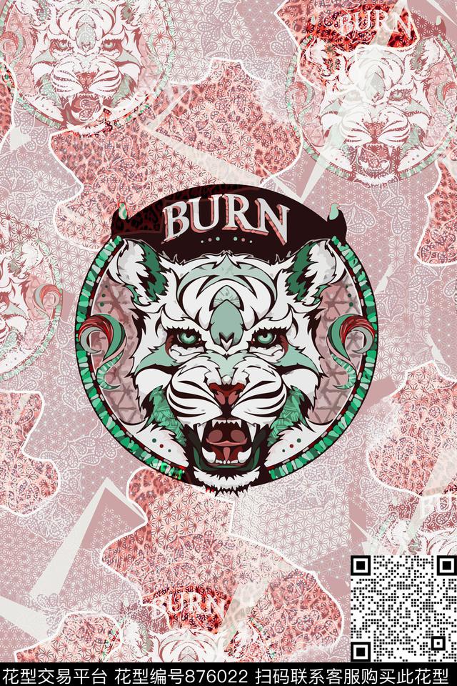 T恤动物纹创意华亿平台设计数码印花华亿平台下载（图片编号: 876022） - 瓦栏（Walan）