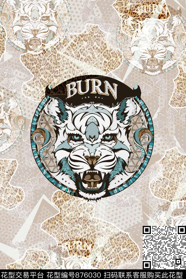 T恤动物纹创意华亿平台设计数码印花华亿平台下载（图片编号: 876030） - 瓦栏（Walan）