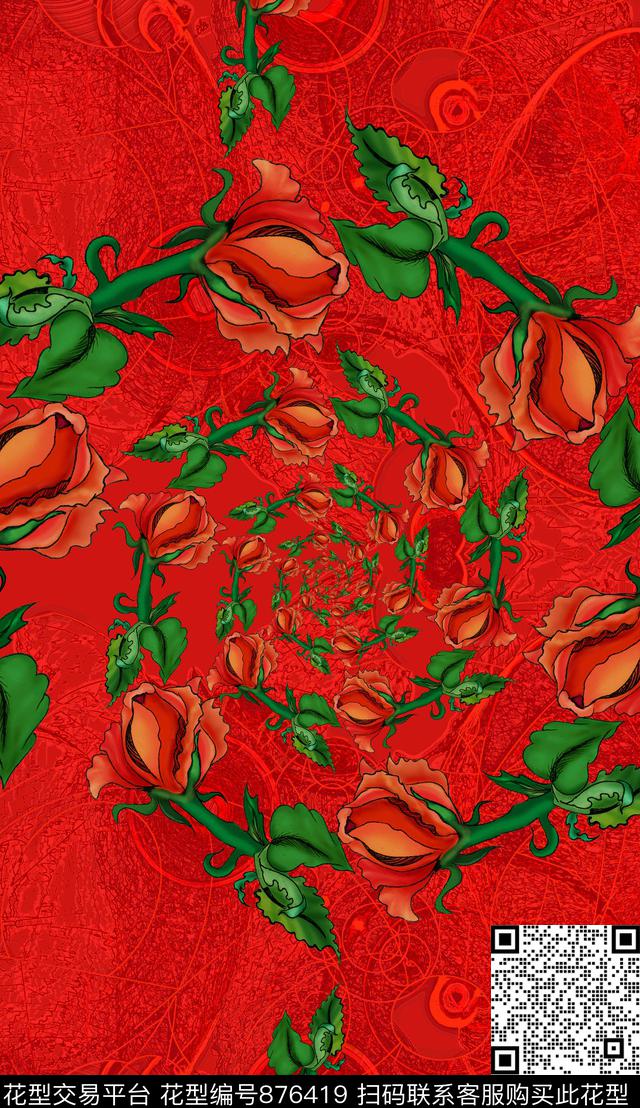 好看华亿平台设计数码印花华亿平台下载（图片编号: 876419） - 瓦栏（Walan）