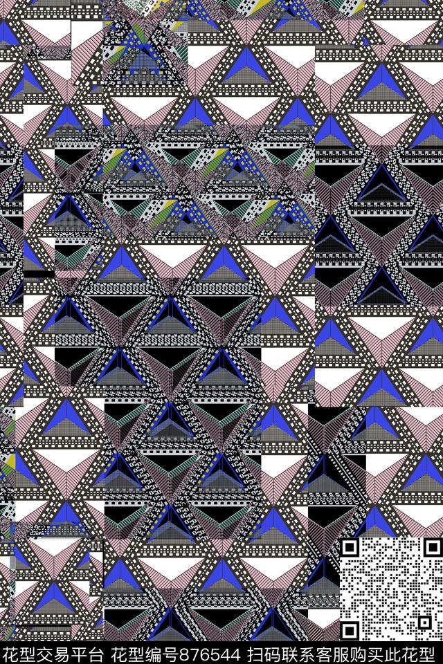 三角形衬衫T恤数码印花华亿平台下载（图片编号: 876544） - 瓦栏（Walan）