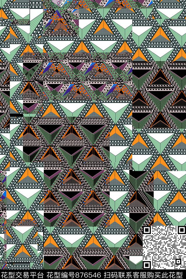 三角形衬衫T恤数码印花华亿平台下载（图片编号: 876546） - 瓦栏（Walan）