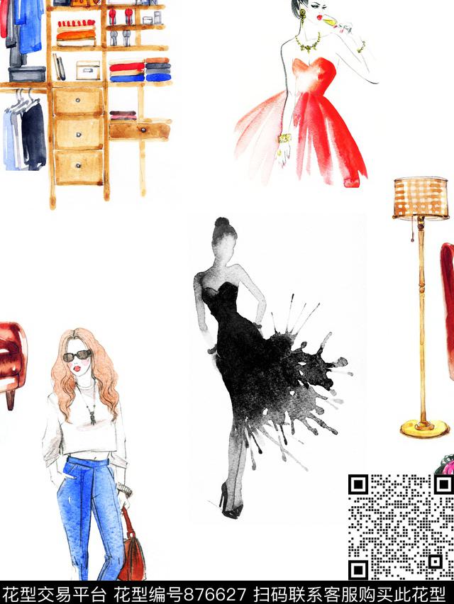 家具沙发美女数码印花华亿平台下载（图片编号: 876627） - 瓦栏（Walan）