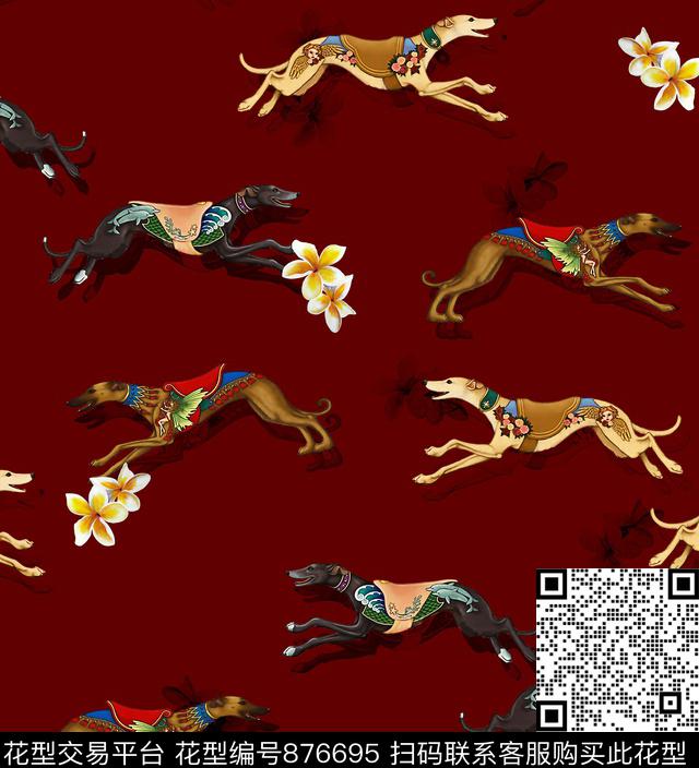 大牌狗狗动物数码印花华亿平台下载（图片编号: 876695） - 瓦栏（Walan）