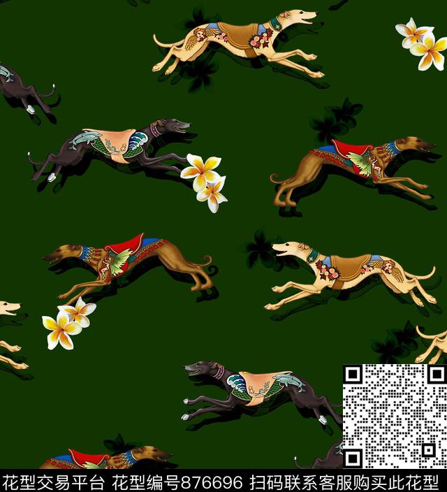 大牌狗狗动物数码印花华亿平台下载（图片编号: 876696） - 瓦栏（Walan）