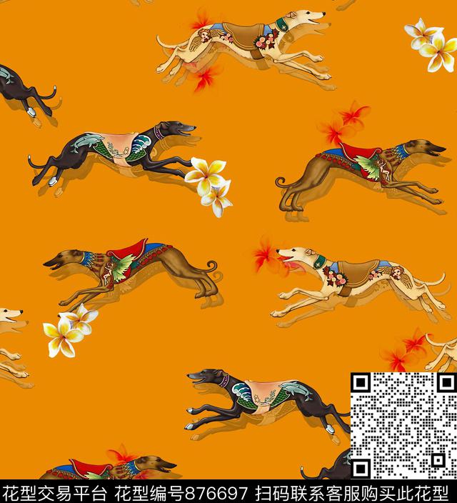 大牌狗狗动物数码印花华亿平台下载（图片编号: 876697） - 瓦栏（Walan）