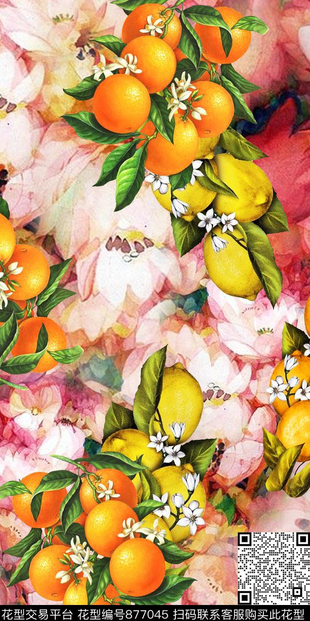 花朵花卉趣味数码印花华亿平台下载（图片编号: 877045） - 瓦栏（Walan）