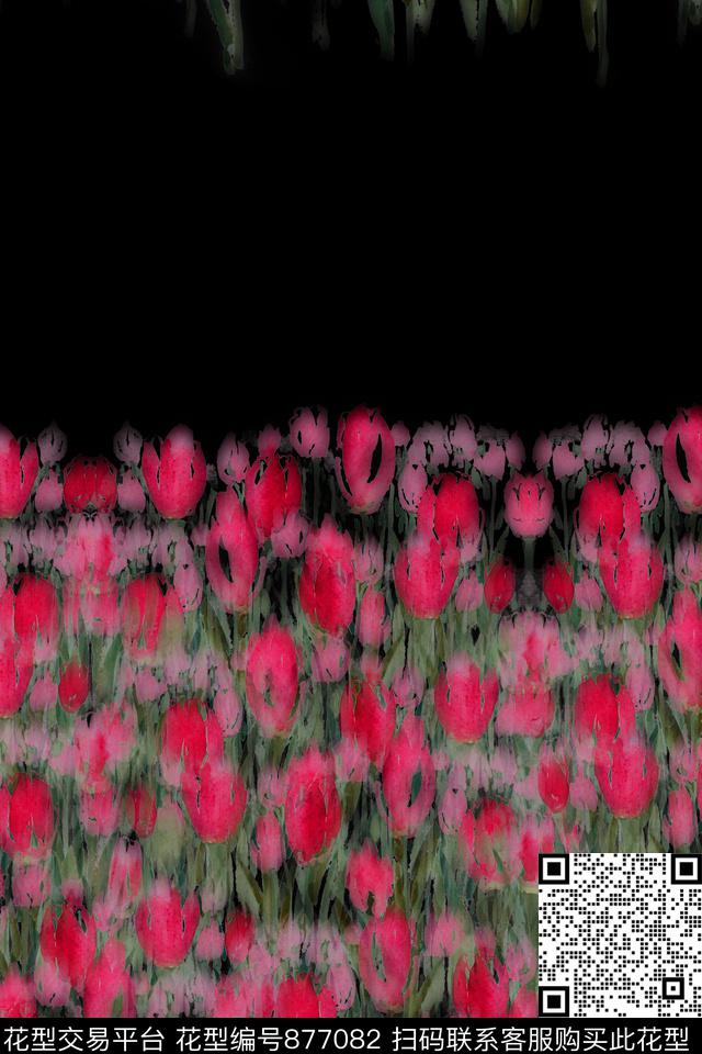 花朵花卉水彩数码印花华亿平台下载（图片编号: 877082） - 瓦栏（Walan）