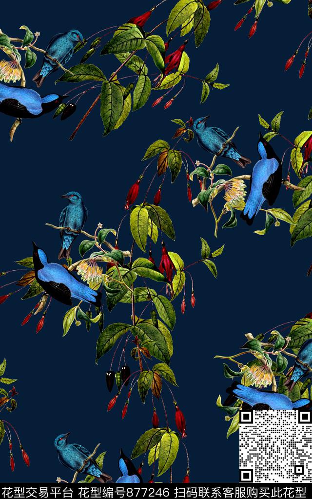 春夏清爽雪纺真丝棉丝巾布料泳装童趣印花抽象手绘水彩画几何纹理花卉动物鸟数码印花时尚潮流女装裙子彩绘纹理渐变民族风印花数码印花华亿平台下载（图片编号: 877246） - 瓦栏（Walan）