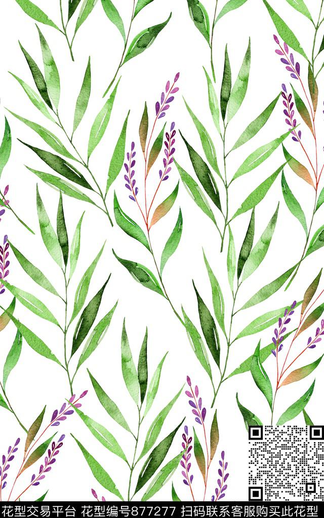 复古水彩家居服数码印花华亿平台下载（图片编号: 877277） - 瓦栏（Walan）