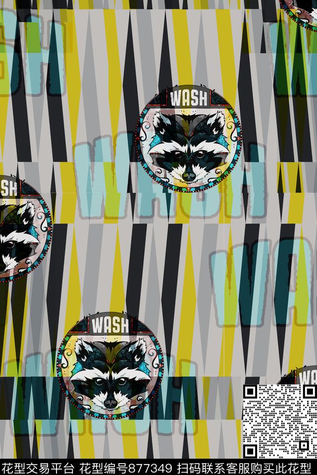 英文字母动物创意华亿平台设计数码印花华亿平台下载（图片编号: 877349） - 瓦栏（Walan）