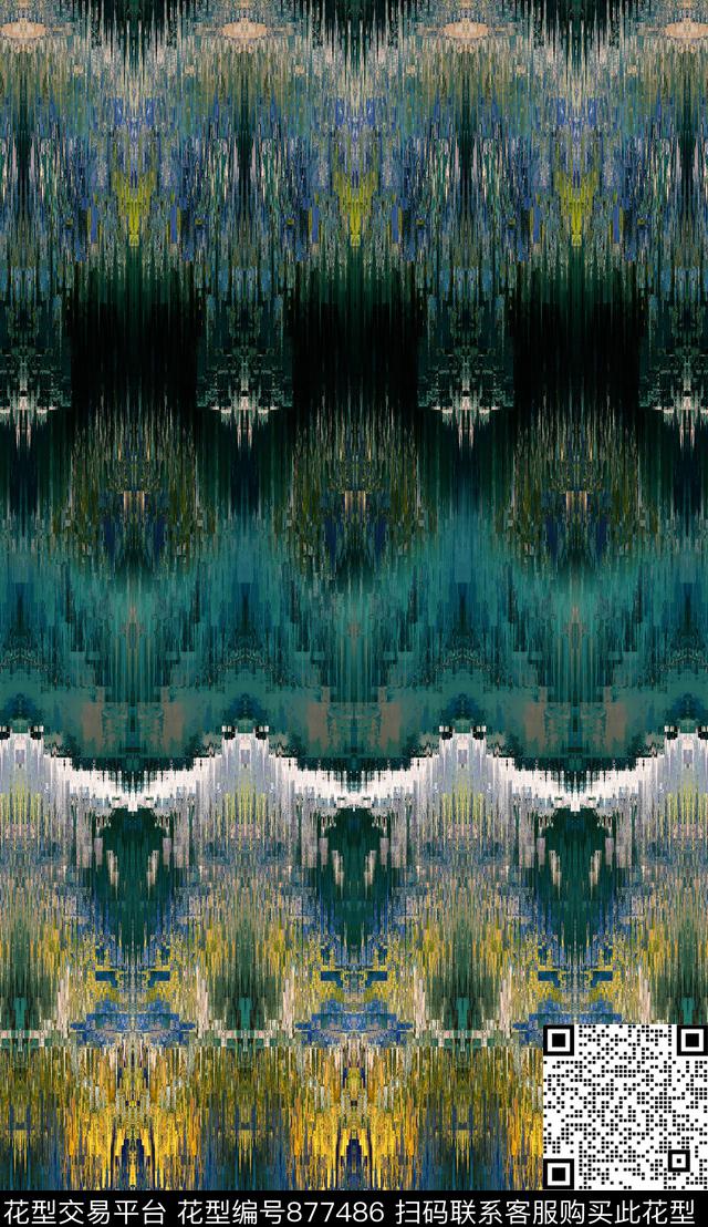 波西米亚花纹肌理数码印花华亿平台下载（图片编号: 877486） - 瓦栏（Walan）