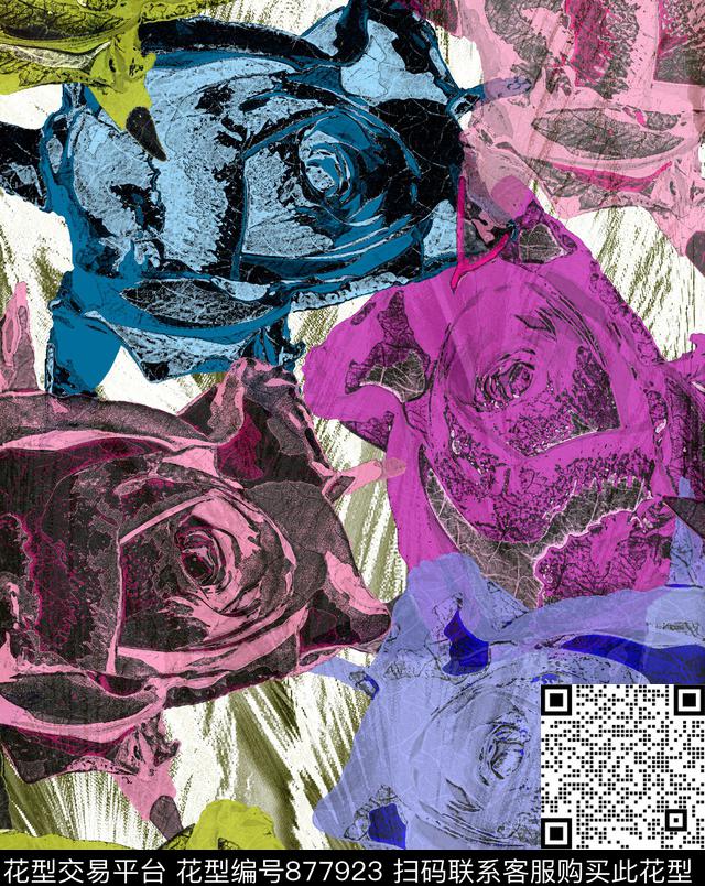 几何条纹曲线数码印花华亿平台下载（图片编号: 877923） - 瓦栏（Walan）