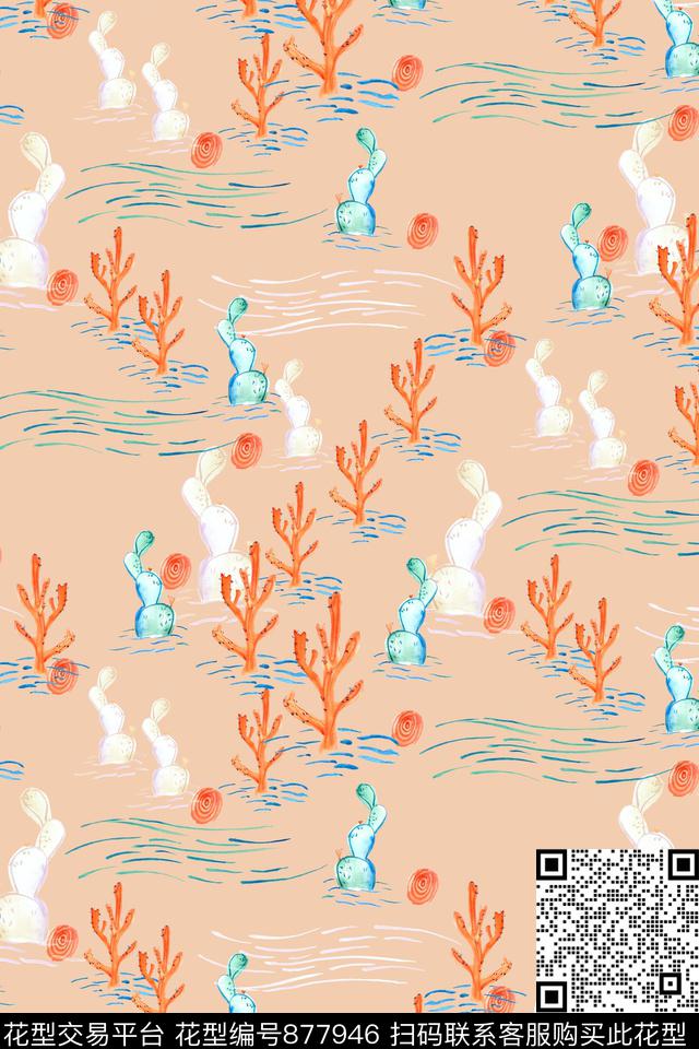 女装满版散花趣味传统印花华亿平台下载（图片编号: 877946） - 瓦栏（Walan）