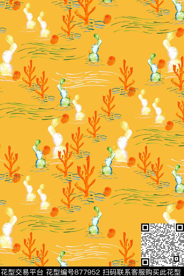 女装满版散花趣味传统印花华亿平台下载（图片编号: 877952） - 瓦栏（Walan）