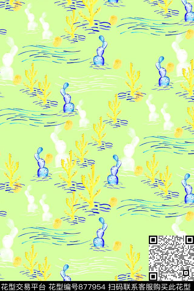 女装满版散花趣味传统印花华亿平台下载（图片编号: 877954） - 瓦栏（Walan）