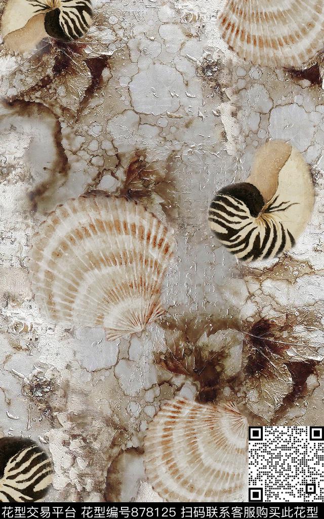 几何油画抽象数码印花华亿平台下载（图片编号: 878125） - 瓦栏（Walan）