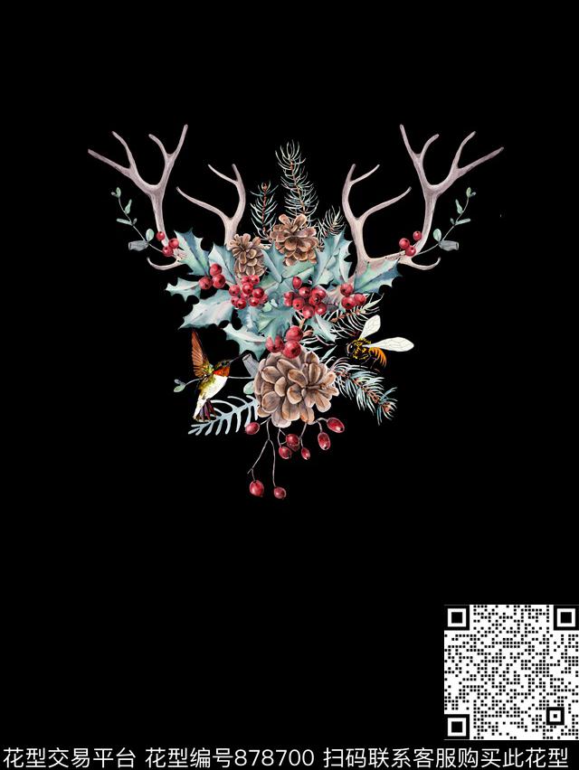 鹿时尚欧式数码印花华亿平台下载（图片编号: 878700） - 瓦栏（Walan）