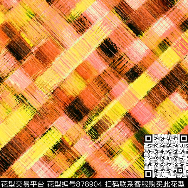 抽象创意格子斜格数码印花华亿平台下载（图片编号: 878904） - 瓦栏（Walan）