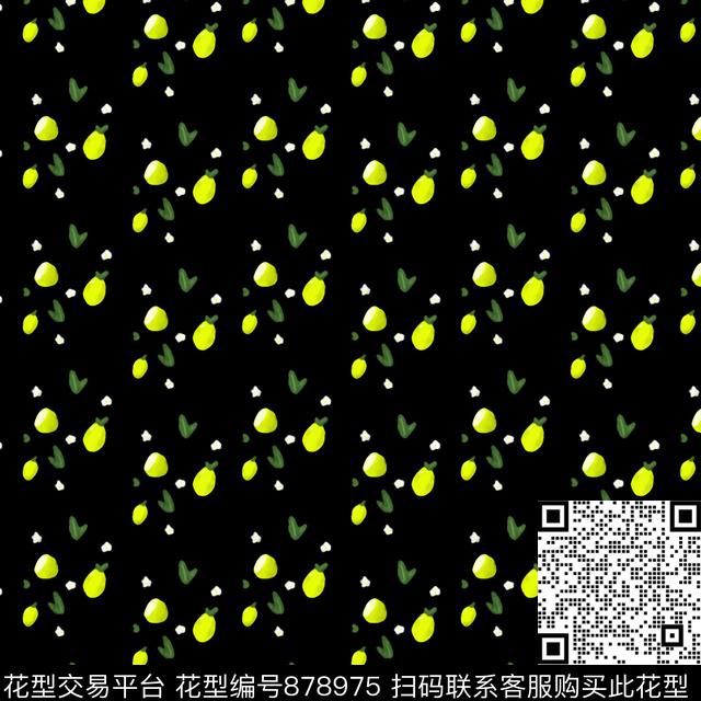 趣味女装水果传统印花华亿平台下载（图片编号: 878975） - 瓦栏（Walan）