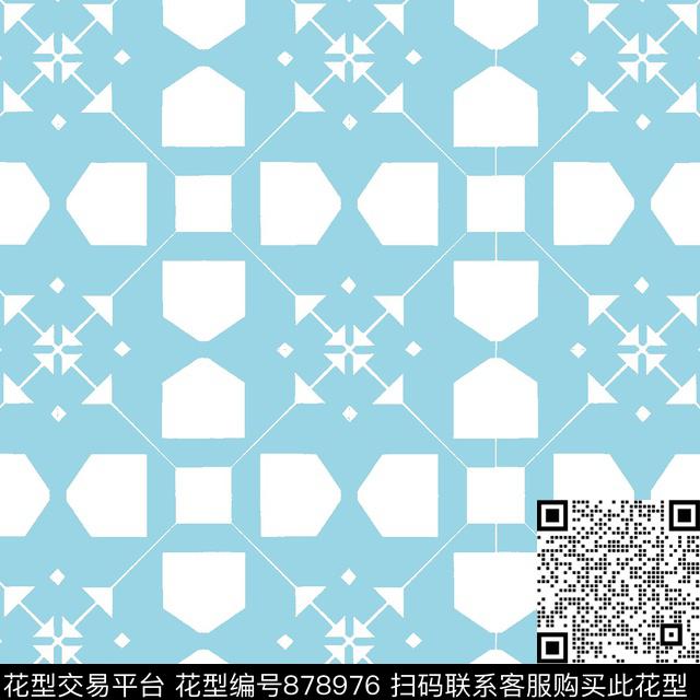 不规则几何几何女装传统印花华亿平台下载（图片编号: 878976） - 瓦栏（Walan）