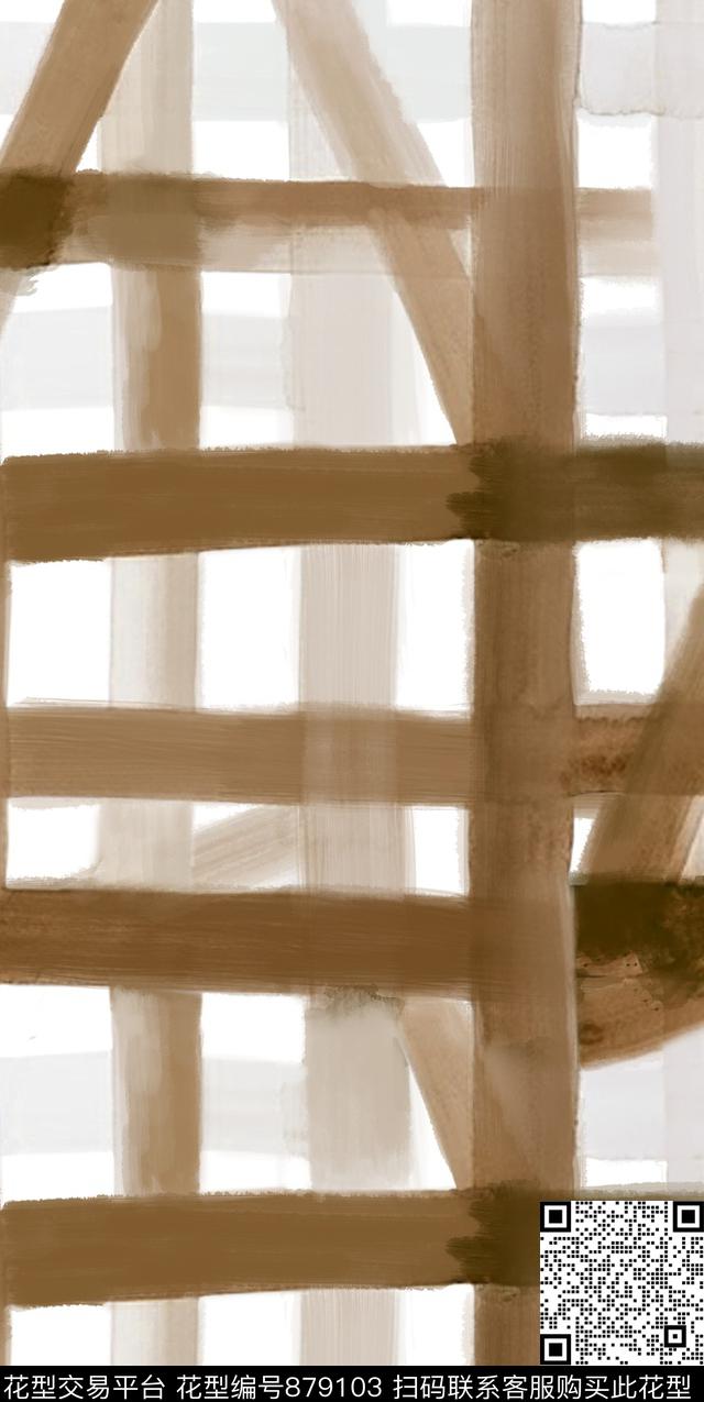 条状色块格子经典-grid数码印花华亿平台下载（图片编号: 879103） - 瓦栏（Walan）