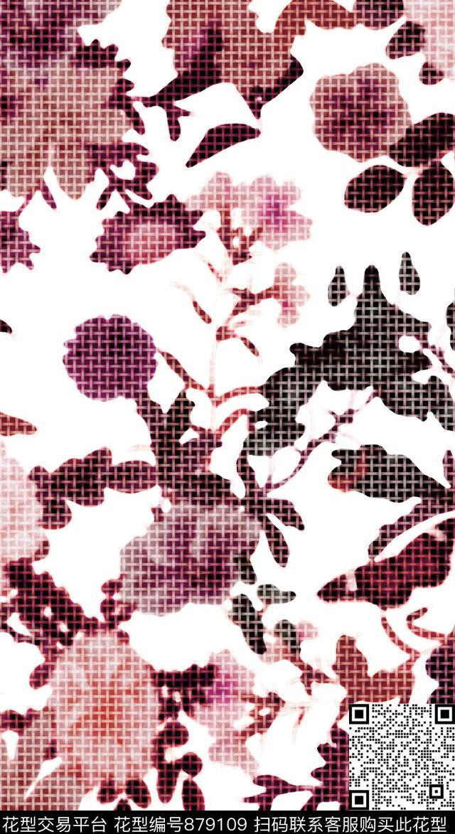 花卉夏日女装数码印花华亿平台下载（图片编号: 879109） - 瓦栏（Walan）