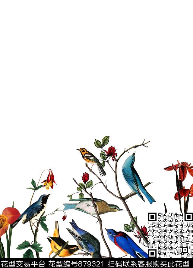 D&G杜嘉班纳花鸟数码印花华亿平台下载（图片编号: 879321） - 瓦栏（Walan）