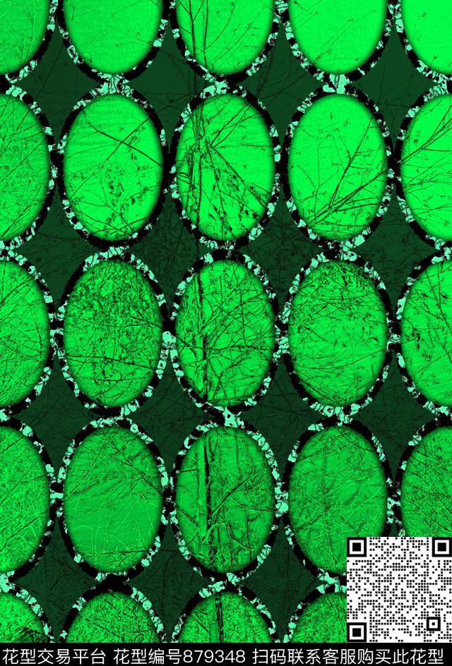 马赛克圆圈圆形数码印花华亿平台下载（图片编号: 879348） - 瓦栏（Walan）