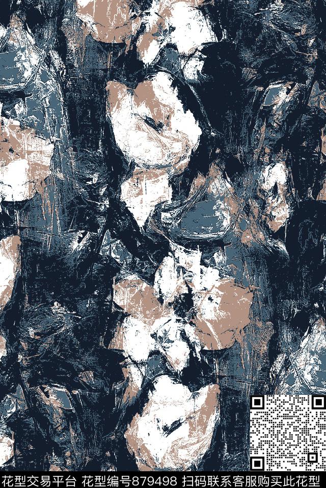 抽象纹理抽象花卉男装夹克华亿平台传统印花华亿平台下载（图片编号: 879498） - 瓦栏（Walan）